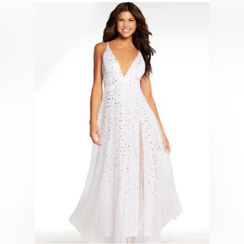 Elegant White Evening Gown